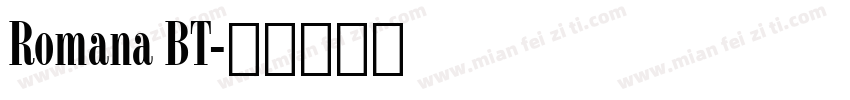 Romana BT字体转换